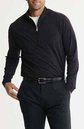 J.A.C.H.S. Performance Microstripe Quarter Zip Pullover in Black Stripe at Nordstrom Rack, Size Xx-Large