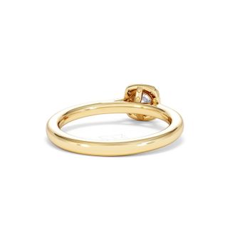 The Diamond Store Lumia Round Cut Lab Diamond Halo Ring 0.50ct F/VS in 18K Gold Vermeil