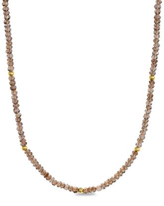 Jewelmak 14K Smoky Quartz Necklace