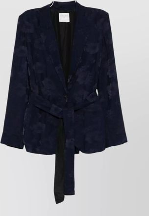 Forte_Forte floral print single breasted belted blazer