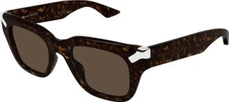 Alexander McQueen Zonnebril Am 0439S Kleur 003 - Heren - Zonnebrillen - Bruin - 51 MM - Accessoires