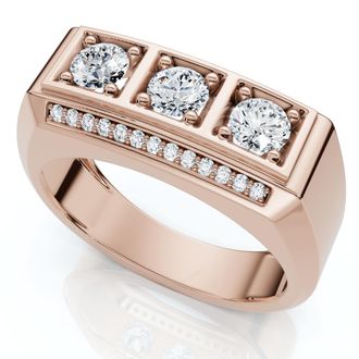 Pompeii3 1Ct TW Mens Diamond Ring Lab Grown 14k Gold or Platinum