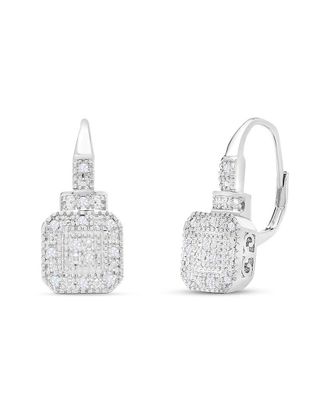 Jaclyn Smith Platinum Plated 0.25 Ct. Tw. Lab-Grown Moissanite Earrings