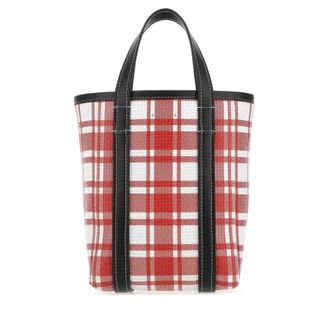 Balenciaga Printed Leather Small Barbes Shopping Bag