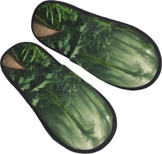 Generic DHGJHGN Tropical Rainforest Print Slippers For Women And Men,Warm Comfortable For Home And Travel