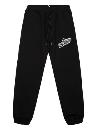 Avirex logo embroidered trousers - Black