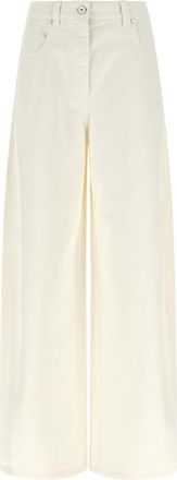Brunello Cucinelli White Loose High Rise Jeans