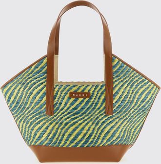 Marni Borsa Waves Small Tote Marni in rafia zebrata