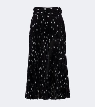 Dolce & Gabbana Pliss&eacute; printed midi skirt