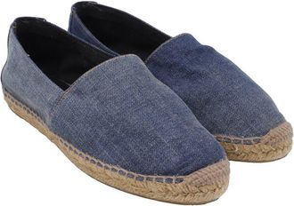 Saint Laurent Saint Laurent Womens Denim Espadrille Flat (Authentic Pre-Loved)