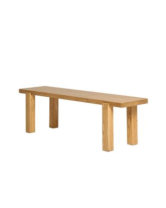 Hannun Banco de madera color marr&oacute;n claro 140 cm