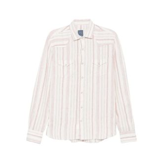 Barba Striped Western Shirt - male - Barba - Casual Shirts - Beige - 4XL - Shirts