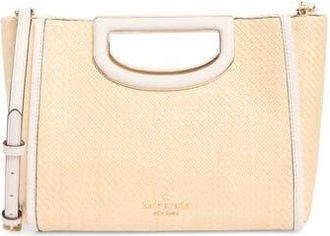 Kate Spade New York alexia straw crossbody clutch in Parchment Multi at Nordstrom Rack