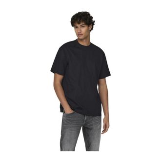 Only & Sons Only & Sons, Tops, Heren, Zwart, XL, T-shirt Fred Relax Korte Mouwen