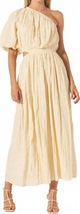 endless rose Asymmetrical Cut Out Dress In Cream