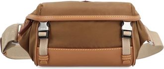 Prada Nylon Messenger Tas met Leren Details - Heren - Heuptassen - Bruin - ONE Size - Nylon - Tassen