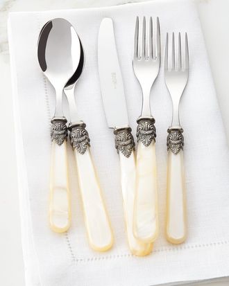 Neiman Marcus Napoleon 20-Piece Flatware Set, Ivory Pearl