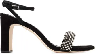 Loeffler Randall Womens Shay Sandals Black Suede Synthetic Leather Shoes