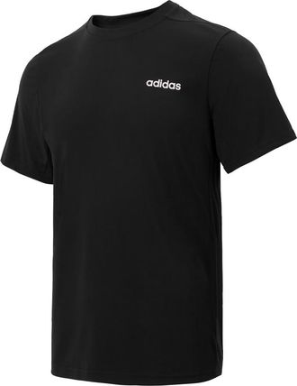 adidas Contrast Chest Logo Crew Neck Basic Sports T-shirt Asia Sizing Black JJ0621