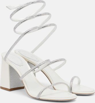 Rene Caovilla 80 embellished satin sandals