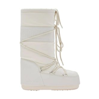 Moon Boot Moon Boot, Winter Boots, unisex, White, Size: 9 US Icon Rubber Panna