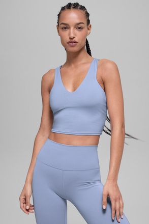 Alo | Airbrush Real Bra Tank Top in Winter Frost Blue, Size: Medium