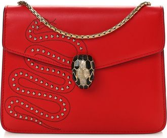 Bulgari Serpenti Forever Studded Flap Shoulder Bag