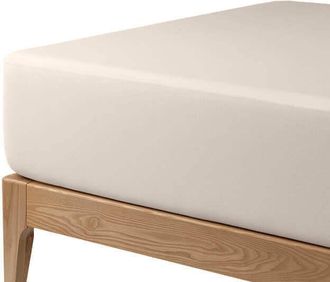 Colchones Aznar Sabana Bajera Protectora Transpirable Respira Para Beb&eacute; Crudo - 60x120 Cm