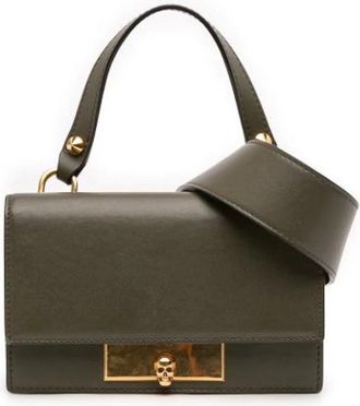 Alexander McQueen Pre-owned Handbags, female, Green, Size: ONE SIZE Pre-owned Leather Handbag