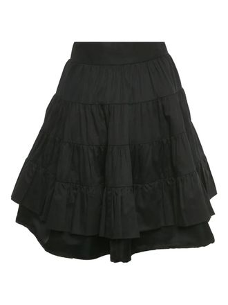 Sandro tiered cotton mini skirt - Black