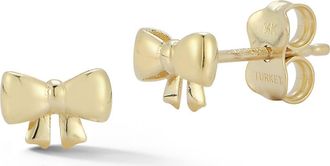 Ember Fine Jewelry 14K Bow Stud Earrings in Gold at Nordstrom Rack