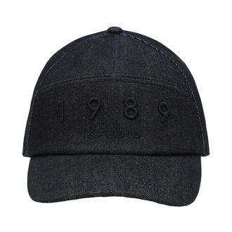 1989 STUDIO Katoenen Geborduurde Baseballpet - Heren - Petten - Blauw - ONE Size - Katoen - Accessoires