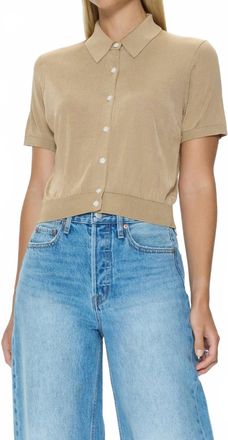 Pistola Denim Lucca Short Sleeve Polo In Wheat
