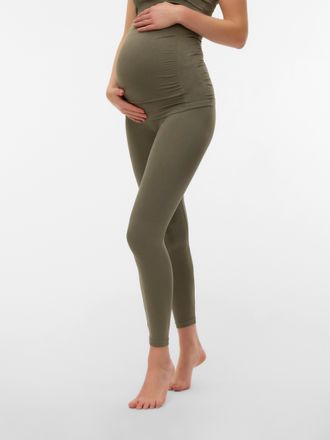Mama Licious Umstandsleggings MAMALICIOUS MLTIA JEANNE LEGGING NOOS A., Damen, Gr. L/XL, N-Gr, kalamata, Jersey, Obermaterial: 72% Nylon, 21% Polyamid, 7% Elasthan
