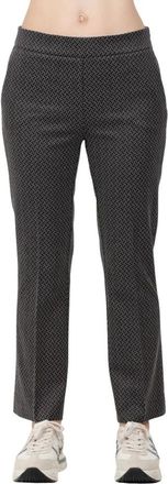 Via Masini 80 Pantalone in jersey jacquard con gamba a trombetta e zip laterale - Dames - Broeken - Veelkleurig - Maat: 3XL Jersey