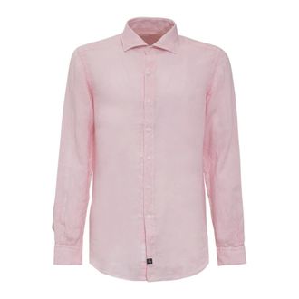 Fay Casual Shirts, male, Pink, Size: 3XL Shirts
