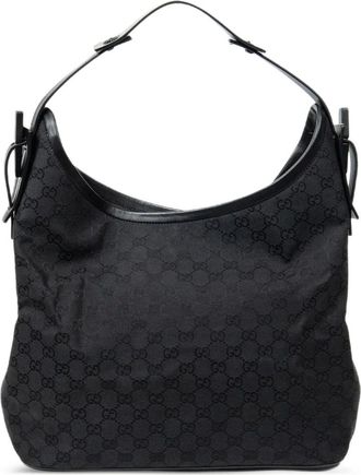 Gucci Borsa tote Tall Hobo con monogramma - Nero