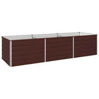 vidaXL Cama De Jard&iacute;n Elevada Marr&oacute;n 240 X 80 X 55 Cm Vidaxl
