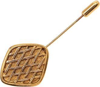 Chanel Spilla placcata oro con diamanti 1970-1980