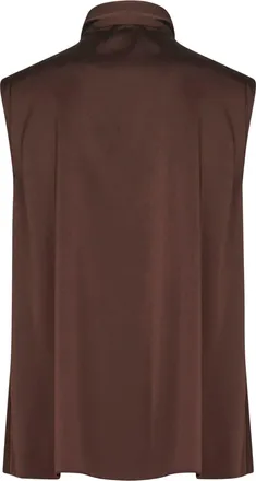 Blanca Vita Womens Coffee Satin Topina Top Brown Polyester Tops