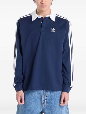 adidas Adicolor rugby polo shirt - men - Cotton - M - Blue