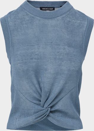 Veronica Beard Kellen Sleeveless Twist-Front Sweater