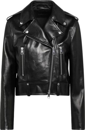 Balenciaga Jassen, Dames, Zwart, S, Leer, Jacket