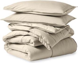 Bare Home All-Season Down Alternative Comforter Set in Sand at Nordstrom, Size Queen