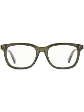 Gucci Bril met rechthoekig montuur - Grijs