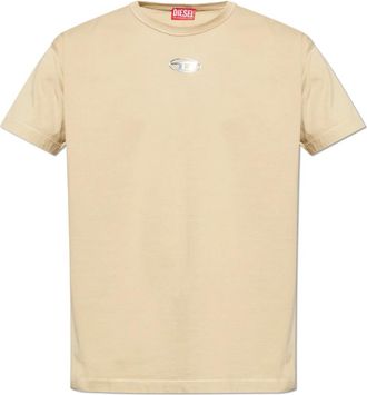 Diesel T-Shirt T-Norm-Iod - Heren - T-shirts - Beige - XL - Katoen - Tops