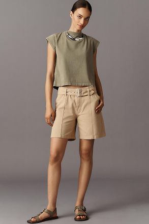 Hudson Belted Twill Long Shorts