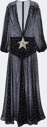 Dolce & Gabbana Embellished sheer silk chiffon maxi dress