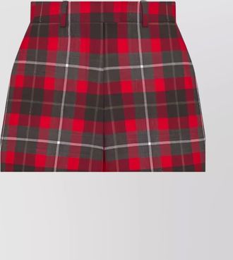 Dior belt loops checkered shorts