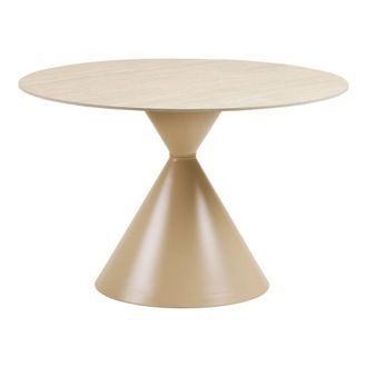 House Nordic Mesa de comedor redonda con tablero de cer&aacute;mica d120